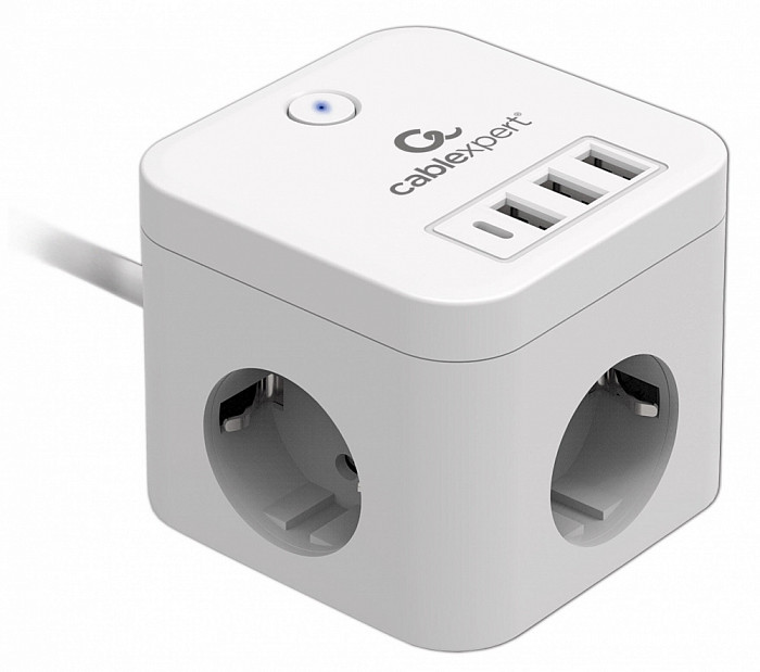 CABLEXPERT CUBE-3-CU3-W-1.5, 3р, 10А,