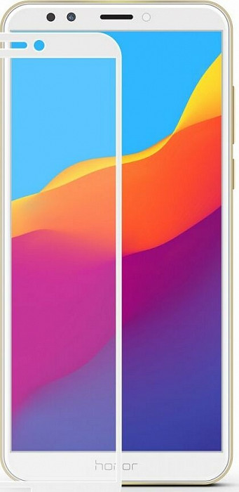 Защитное стекло Full Glue 5D,для  Huawei Honor 7C Pro, (010630) белое