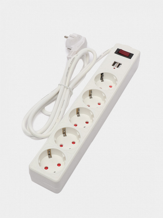 SMARTBUY (SBSP-18-W) 1.8m*5роз. белый 10А