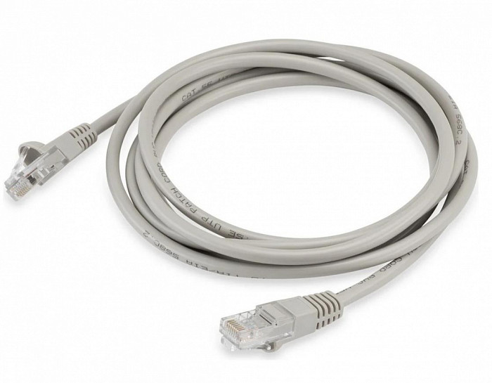 Патч-корд  Buro UTP-5E-2M-G UTP 4 пары cat.5E CCA molded 2м серый RJ-45 (m)-RJ-45 (m)