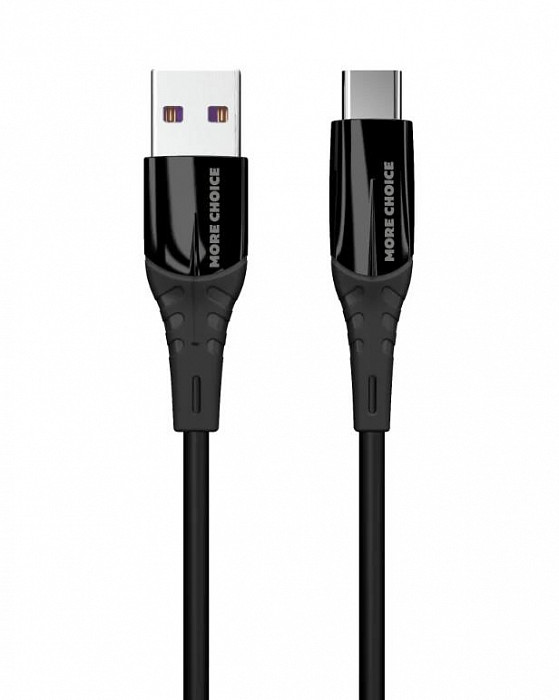 MORE CHOICE K35a USB 3.0A для USB-Type-C силикон 1м черный (4620202550033)